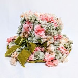 sears cottagecore floral hat - vintage 60s 70s